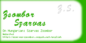 zsombor szarvas business card